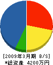 岩永建設 貸借対照表 2009年3月期