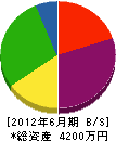 笠原工業 貸借対照表 2012年6月期