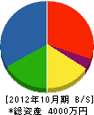 ニッセイ電気工事 貸借対照表 2012年10月期