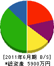 丸島工務店 貸借対照表 2011年6月期