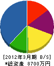 鈴木設備 貸借対照表 2012年3月期