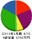 井﨑工業 貸借対照表 2013年3月期