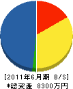 増渕建設 貸借対照表 2011年6月期