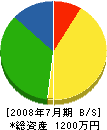 前田工業 貸借対照表 2008年7月期