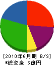 愛川建設 貸借対照表 2010年6月期