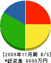笹川建設 貸借対照表 2009年11月期