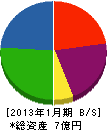 信田屋 貸借対照表 2013年1月期