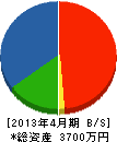 丸岡電気工業 貸借対照表 2013年4月期