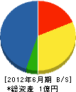 花田建設 貸借対照表 2012年6月期