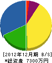 栃木緑化造園 貸借対照表 2012年12月期
