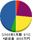 山本設備 貸借対照表 2008年6月期