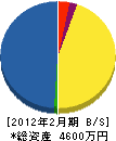糸川防災設備 貸借対照表 2012年2月期