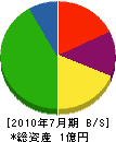 渡辺電業舎 貸借対照表 2010年7月期