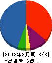ヨネヤマ設備 貸借対照表 2012年8月期