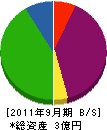 大阪塗工 貸借対照表 2011年9月期