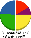 沢田工業 貸借対照表 2012年6月期