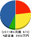 丸喜緑化 貸借対照表 2011年6月期