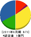 佐脇組 貸借対照表 2011年6月期