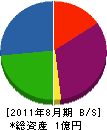 坂田建材 貸借対照表 2011年8月期