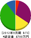 熊本セイショウ 貸借対照表 2012年9月期