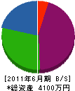王生設備工業 貸借対照表 2011年6月期