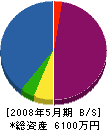 篠田鉄工 貸借対照表 2008年5月期