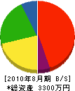 三栄塗装 貸借対照表 2010年8月期