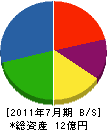 辰巳住宅 貸借対照表 2011年7月期