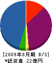堀江建設工業 貸借対照表 2009年8月期
