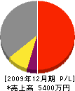 カネヤマ上山建設 損益計算書 2009年12月期