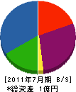 井波建材 貸借対照表 2011年7月期