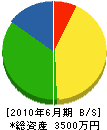 渡辺防水工事 貸借対照表 2010年6月期