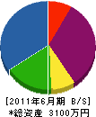 白澤畳店 貸借対照表 2011年6月期