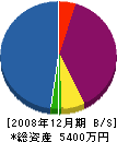 まる二藤田建築業 貸借対照表 2008年12月期