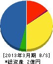 中島建設 貸借対照表 2013年3月期