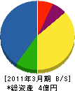 関口電機製作所 貸借対照表 2011年3月期