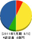庭の川島 貸借対照表 2011年5月期