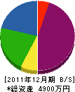 ワタル電設 貸借対照表 2011年12月期