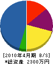山晃 貸借対照表 2010年4月期