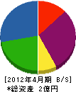 渡辺建設工業 貸借対照表 2012年4月期