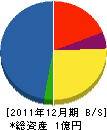大成パイピング工業 貸借対照表 2011年12月期