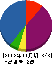 昭和建設 貸借対照表 2008年11月期
