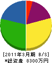 南九州液化ガス 貸借対照表 2011年3月期