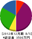 長谷川管工 貸借対照表 2012年12月期
