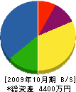 天地堂塗装店 貸借対照表 2009年10月期