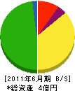九州都市システム 貸借対照表 2011年6月期