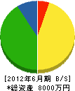 吉澤設備 貸借対照表 2012年6月期