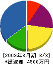 松葉建設 貸借対照表 2009年6月期