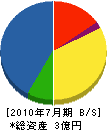 桜井設備工業 貸借対照表 2010年7月期