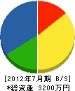 手塚工業 貸借対照表 2012年7月期